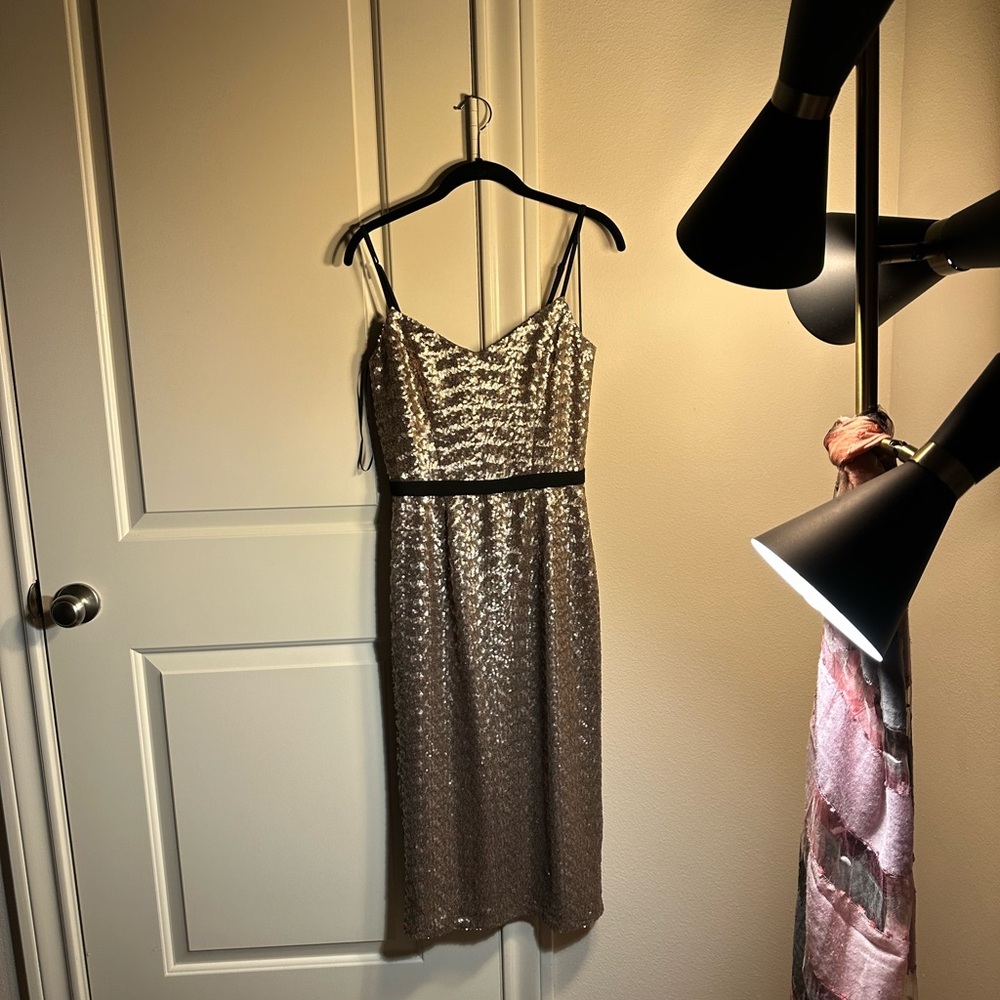 Elegant Sequin Dress in Gold